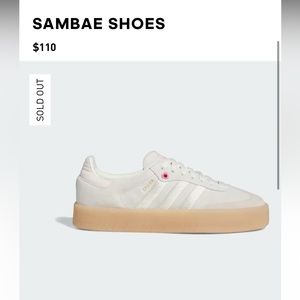 Adidas Sambae Ivory/Ivory/ Pink Fusion size 8.5